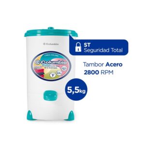 Secarropas Columbia Centrífugo LINEA COLORS 5,5 kg de capacidad.